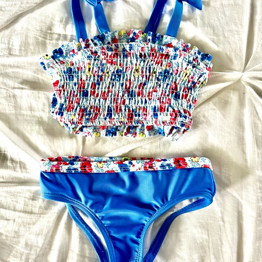 Blue and Red Bikini with Star Pattern Baby Swimsuit -brand new
